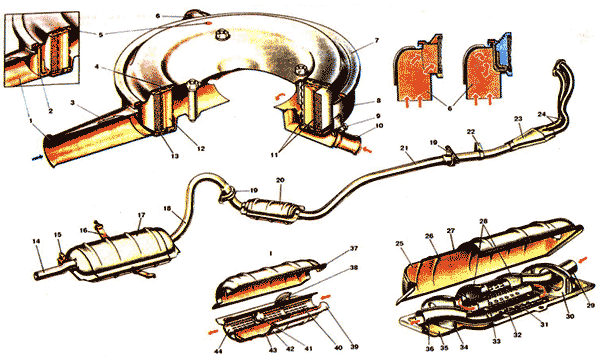 ВАЗ 2101 Воздушный фильтр, система выхлопа 